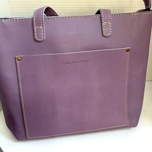 LAVENDER color Portland Leather Medium crossbody with zipper